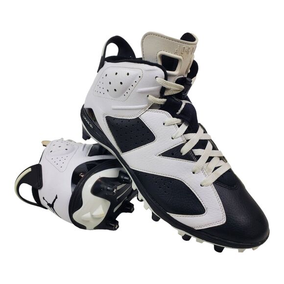 AIR JORDAN 6 VI Retro TD Mens Size 12 OREO Black White Football Cleat 645419-110 main image 6